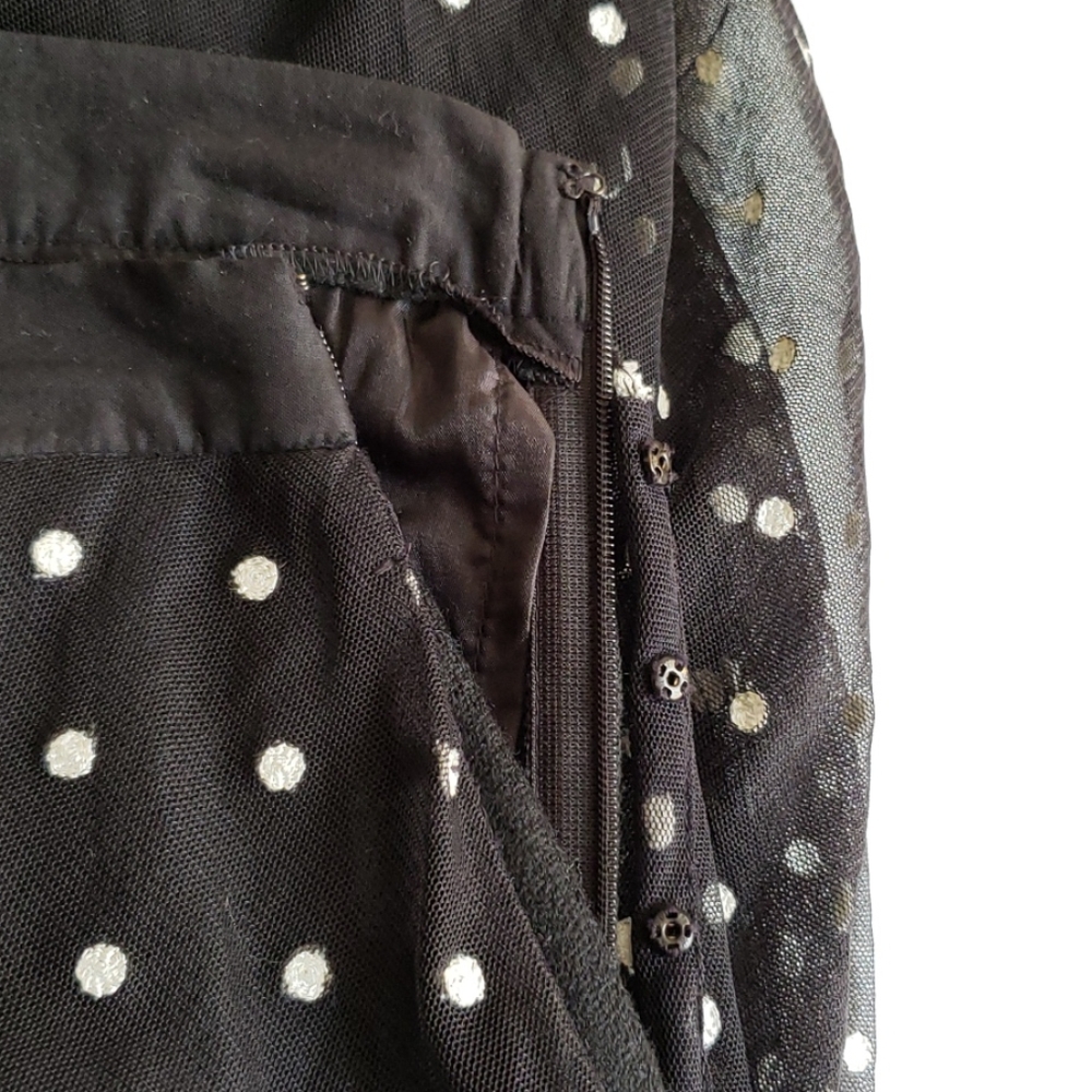 St.John NEW Balloon Skirt Mesh Top Women's BLACK & WHITE NWT - Picture 15 of 15